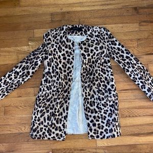 ZARA BASIC COLLECTION Leopard Print Coat